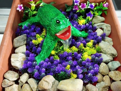 How to make beautiful frog fountain very easy
