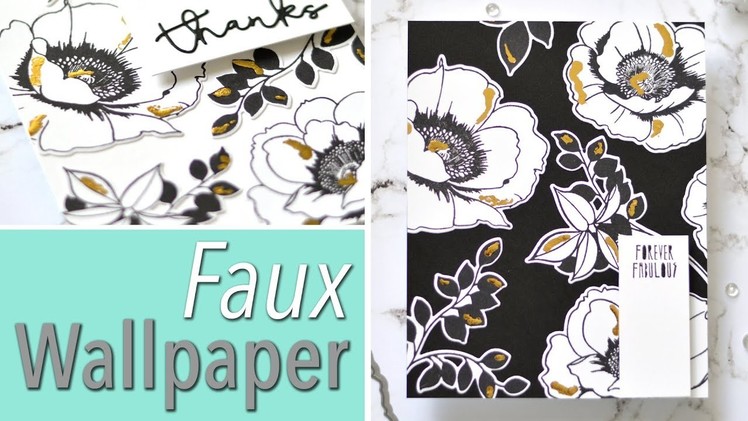 How to Make Elegant Faux Wallpaper Cards with Foil!