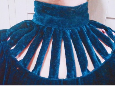 How to make high neck collar design cutting and stitching