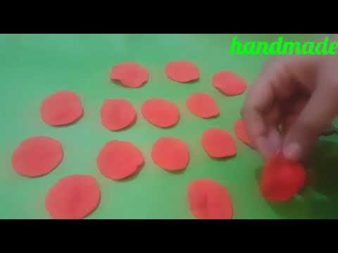 How to make italian dough or polymer clay rose flowers.artificial flowers