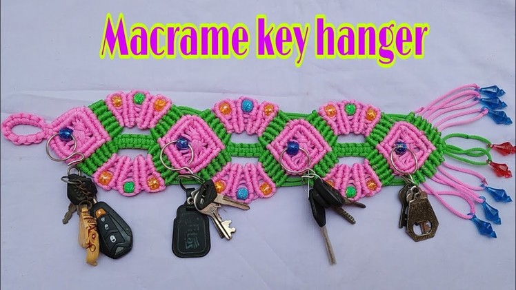 How to make macrame key hanger for beginners.