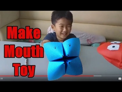 How To Make Origami Paper Mouth Toy aka Origami Paper Fish Head Toy for Kids Beginner Lesson 2