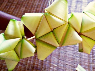 How to make Palm flower like this? (coconut leaf)