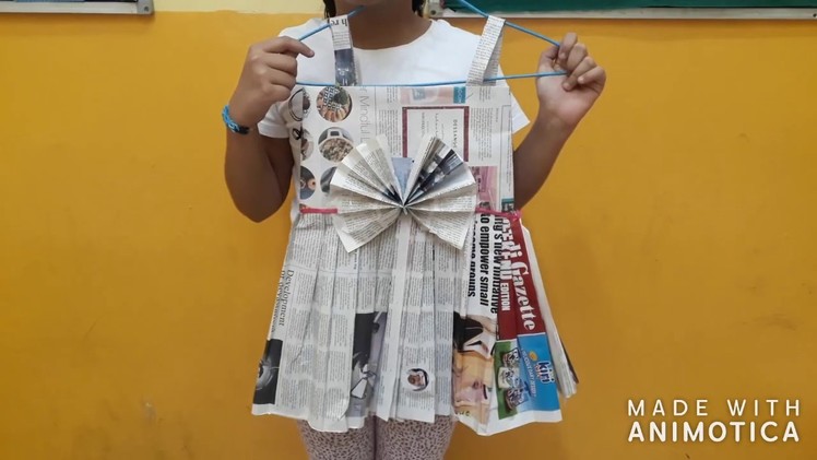 How to make paper dress. best out of waste