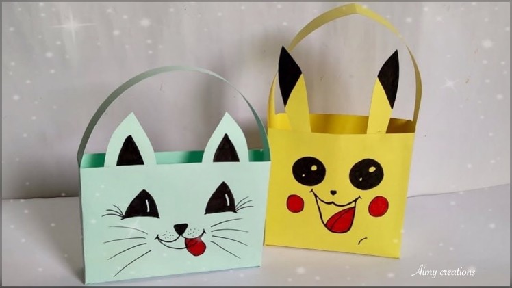 How to make paper gift bag || Easy and beautiful paper bag || Aimy creations