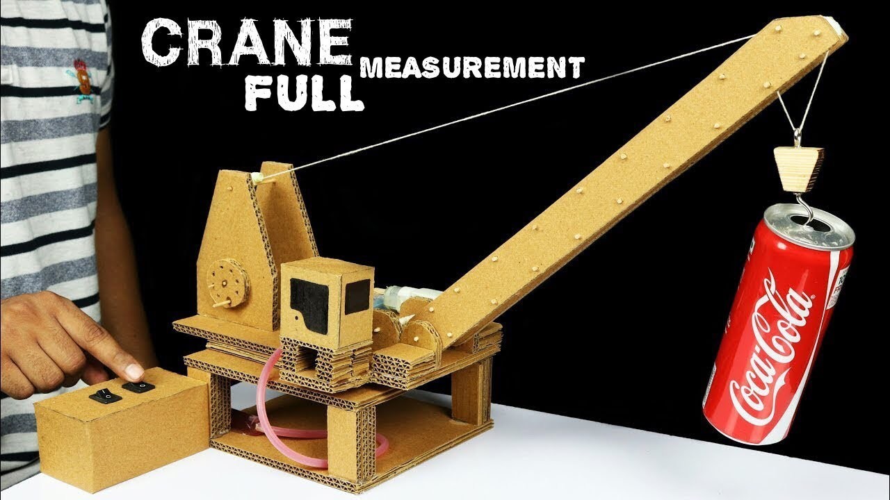 How to Make RC Hydraulic CRANE From Cardboard