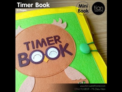 [How To Make] TIMER BOOK - QUIETBOOK FOR BABY PLAYING & LEARNING THE TIME - TUT.04 (Cover page)