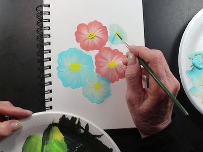 HOW TO Paint Wild Roses - ONE STROKE Tutorial