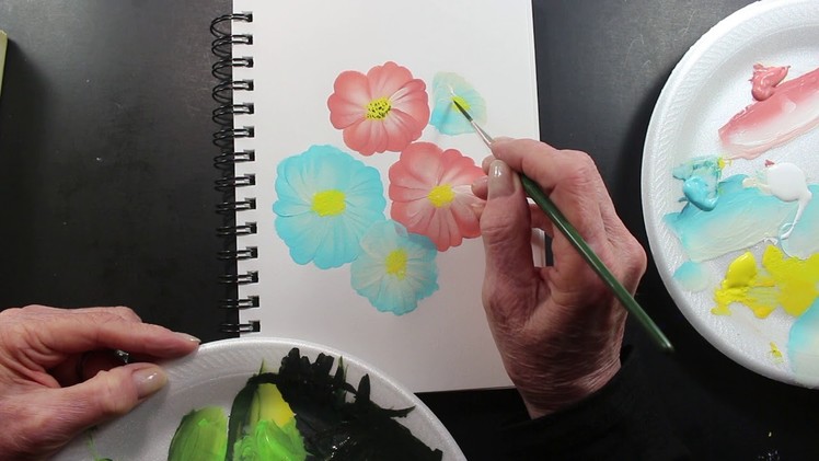 HOW TO Paint Wild Roses - ONE STROKE Tutorial