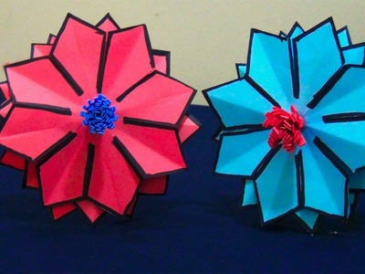 Stick Paper Flower making idea !! How to make Paper flower sticks at home !! Paper Stick Craft
