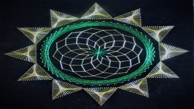 String Art How to make Mandala Sun Rise