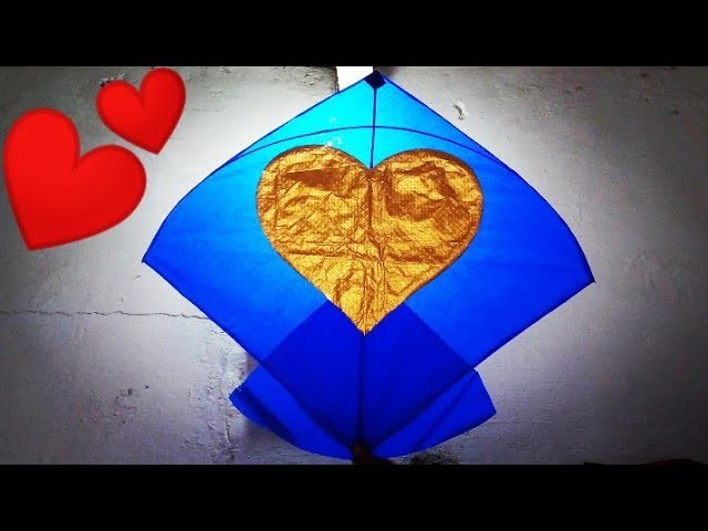 Valentine Day special |How to make a kite|