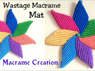 Wastage Macrame Mat making tutorial in Hindi.How to make Macrame mat