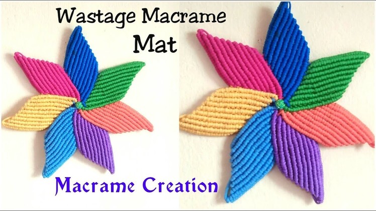 Wastage Macrame Mat making tutorial in Hindi.How to make Macrame mat