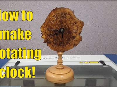Wood turning How to make rotating Clock!