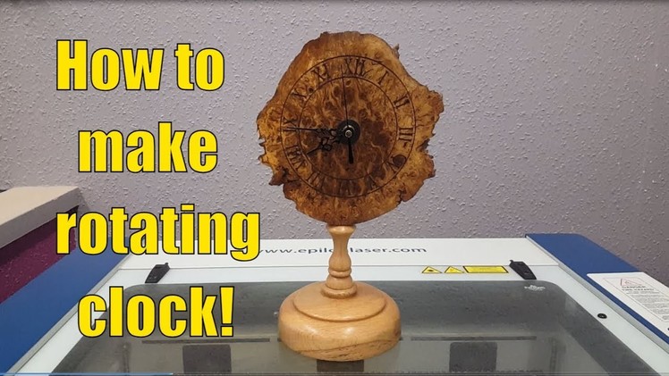 Wood turning How to make rotating Clock!
