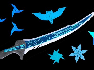 07 Easy Origami Ninja Star.Sword.Knife - How to make