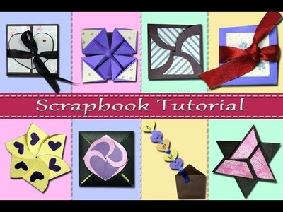 8 differnt ways to make scrapbook || scrapbook decoration ideas || ideas for birthday card