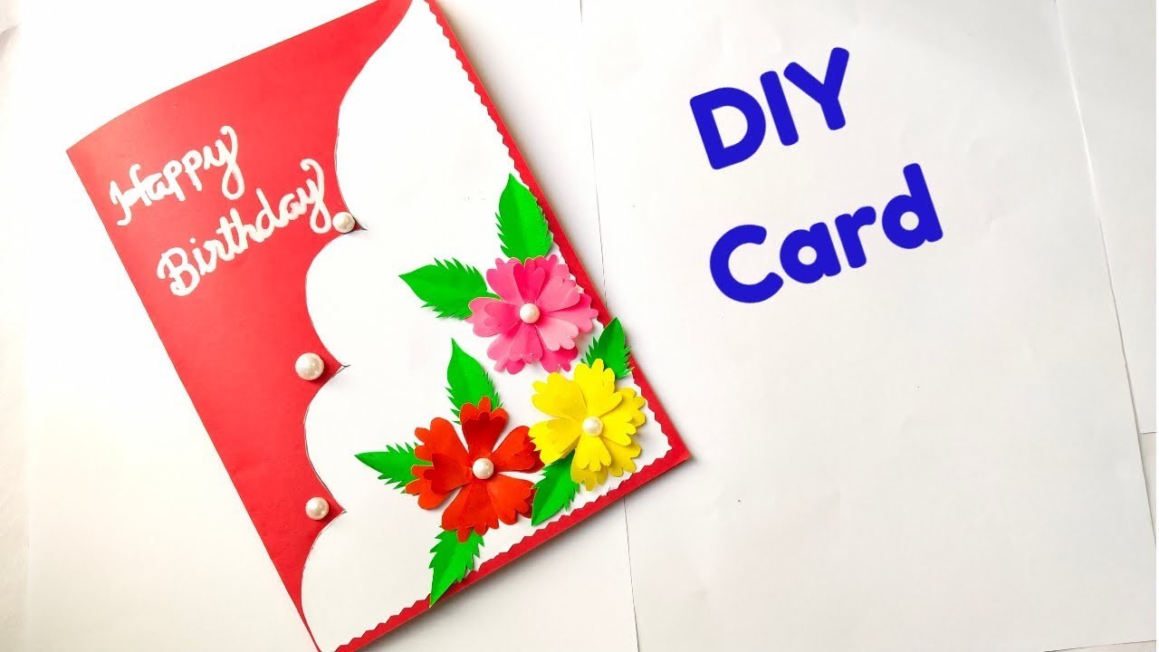 Beautiful Handmade Birthday Card. How to make Birthday card. DIY Card