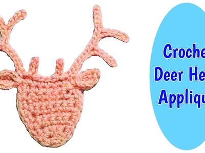 Crochet Deer Head Applique - Crochet Jewel