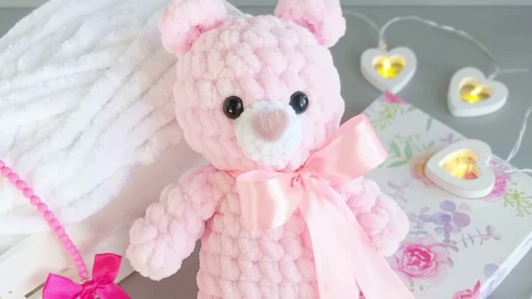 Crochet plush teddy bear free amigurumi pattern