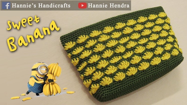 Crochet || Tutorial Motif Pisang - Sweet Banana Stitch || Subtitles Available