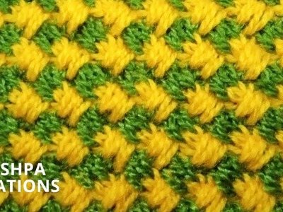 Design 75 : Two Colour Sweater Knitting Design ladies.kids.gents.Cardigan (Hindi) | PUSHPA CREATIONS