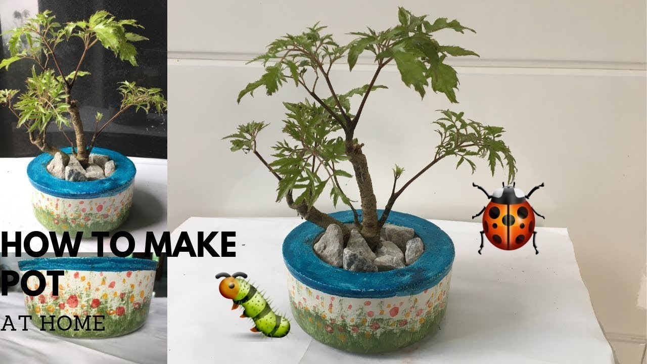 DIY ️ CEMENT CRAFT IDEAS ️ How to make pot at home