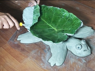 DIY???? Cement Turtle Pot ????BEAUTIFUL and EASY ???? How to Make Turtle Flower Pot Holders