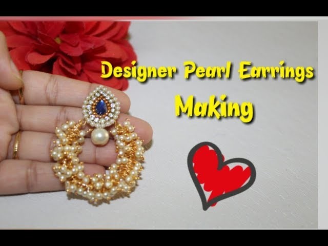 DIY.Easy.Designer Party Wear Earrings Making.How to Make trendy earring at home. 