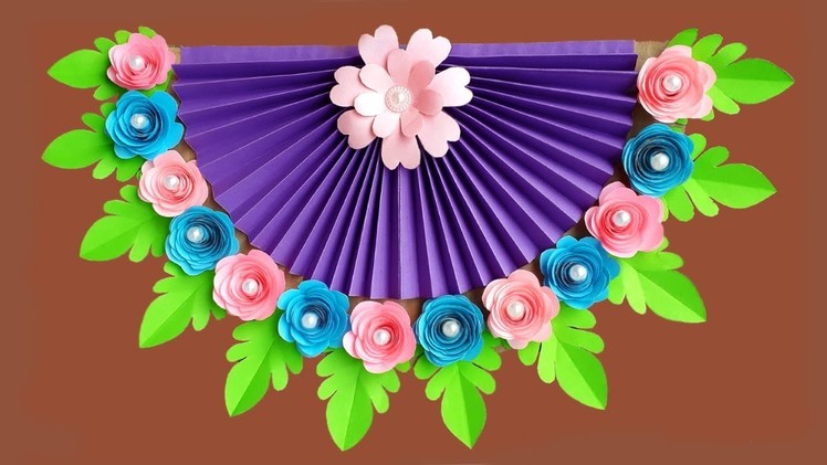 Diy paper flower wall hanging.How To Make Easy paper flower wall hanging.Home Decoration Ideas