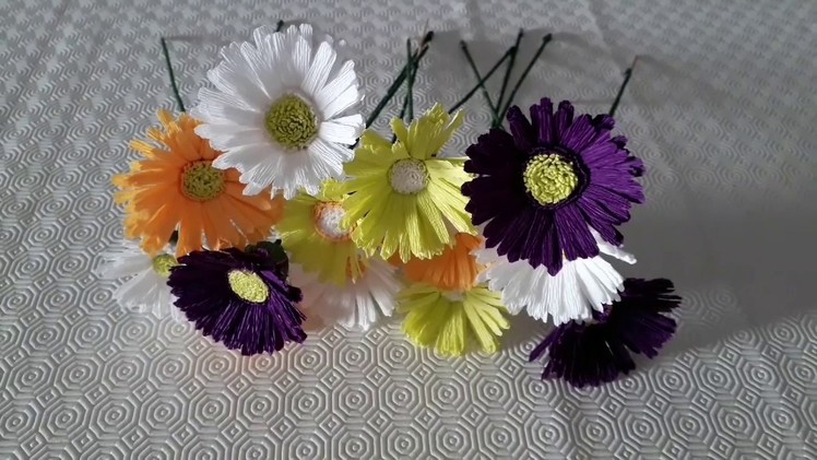 Easy Crepe Paper Flowers | How To Make Gerbera Daisy