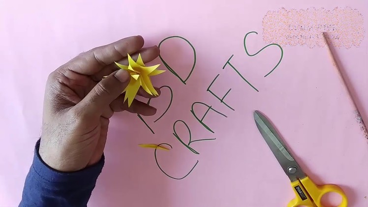 EASY PAPER FLOWER | HOW TO MAKE PAPER FLOWER STEP BY STEP || BD CRAFTS  ||  DIY-PAPER CRAFT