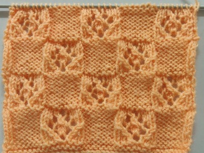 Eyelet  Boxes knitting pattern by Sapna Crafts in Hindi