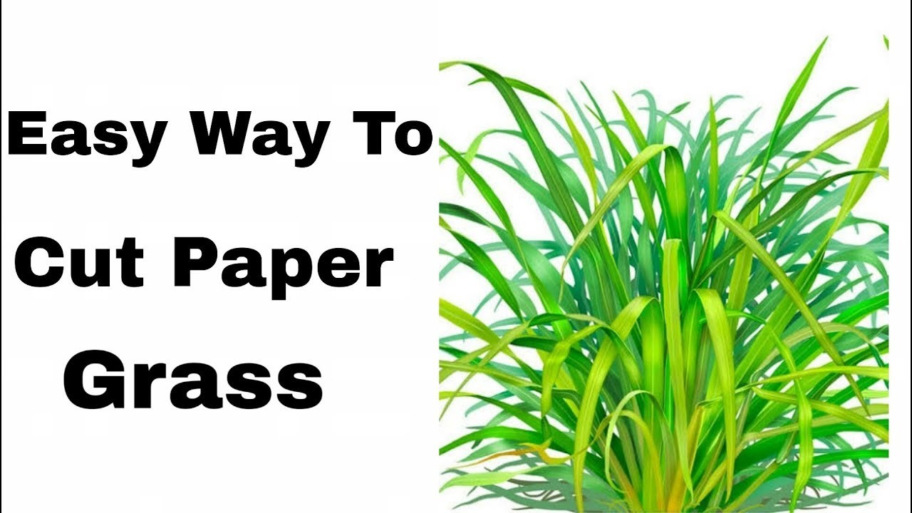 How To Cut Paper Grass Easily Paper Grass By Ruks Art N Craft