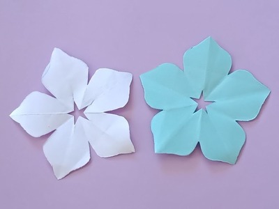 How to make 5 petal Flower || How to draw and cut 5 petal flower
