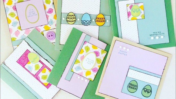 How to Make 6 Cute Easter Cards FAST!