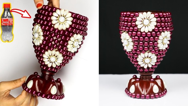 How to Make a Flower Vase At Home | Plastic Bottle Flower Vase | Best out of Waste