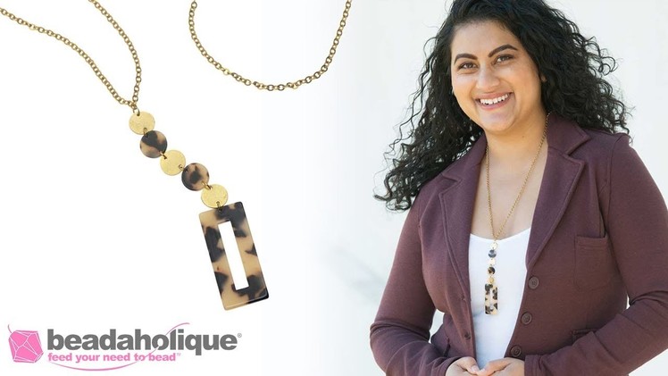 How to Make a Long Y Necklace with Acetate Zola Elements