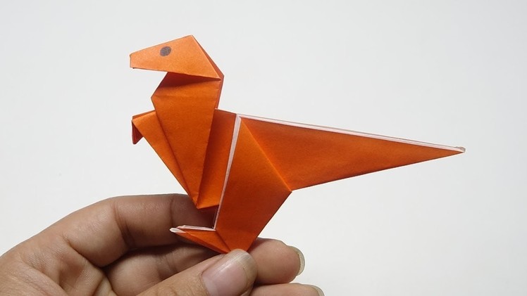 How to make a Paper Dinosaur - Easy Origami Dinosaur