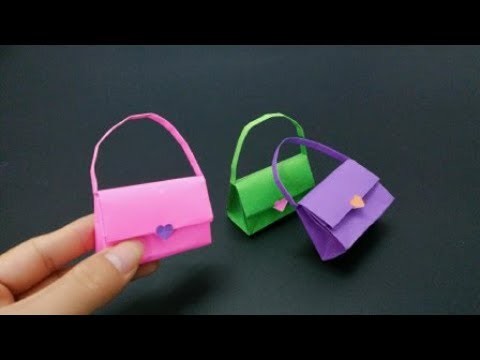 How to make a Paper Handbag | Origami Handbag | DIY paper crafts | Easy Origami step by step