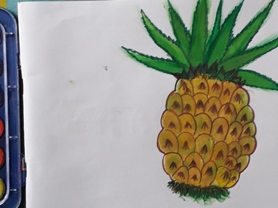 How to make a pineapple.thumb painting for kids