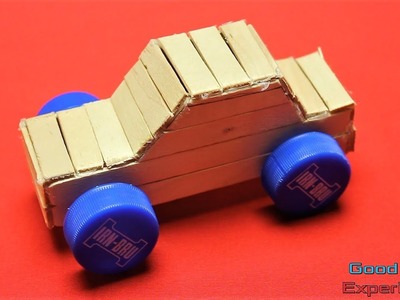 How to Make a Wooden Toy Car using Popsicle Sticks