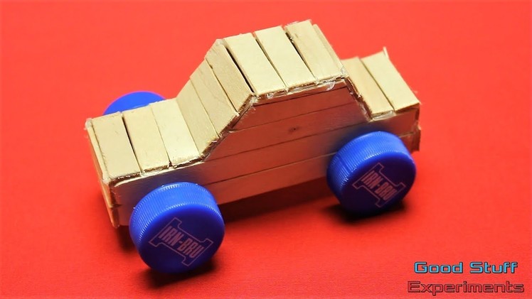 How to Make a Wooden Toy Car using Popsicle Sticks