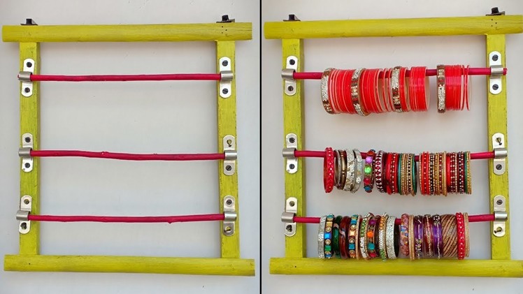 How to make Bangle Holder from Waste Wooden ! Simple ! Best out of waste | New Design Bangle Holder