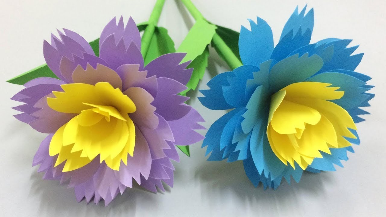 How To Make Beautiful Flower With Paper Making Paper Flowers Step By Step Diy Paper Flowers 2430