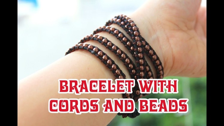HOW TO MAKE CORD BRACELET WITH BEADS #3