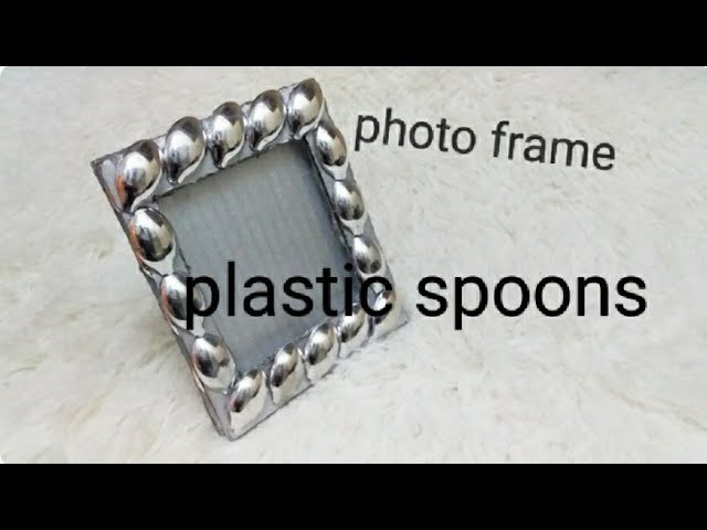 How to make Diy a Unique Photo frame at home with cardboard|Diy photo frame Using Plastic Spoon