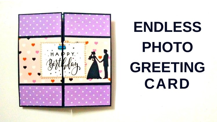 How to make endless photo card | DIY Mini Photo Album scrapbook | Easy photo greeting card