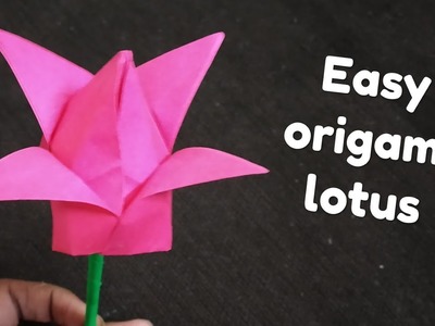 How to make origami lotus. easy paper lotus. all about schooling
